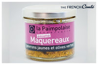 Maquereaux, poivrons jaunes et olives vertes 90g
